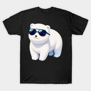 Kawaii Sunglass Cool Kid Polar Bear T-Shirt